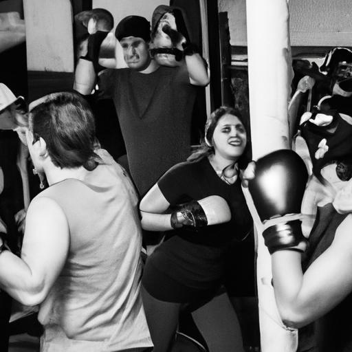 Enthusiastic Participants Engaging In A Boxing Class At Chatos Boxing Gym